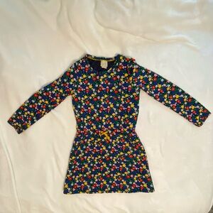 Boden Girls' Navy Quilted Flowery Dress